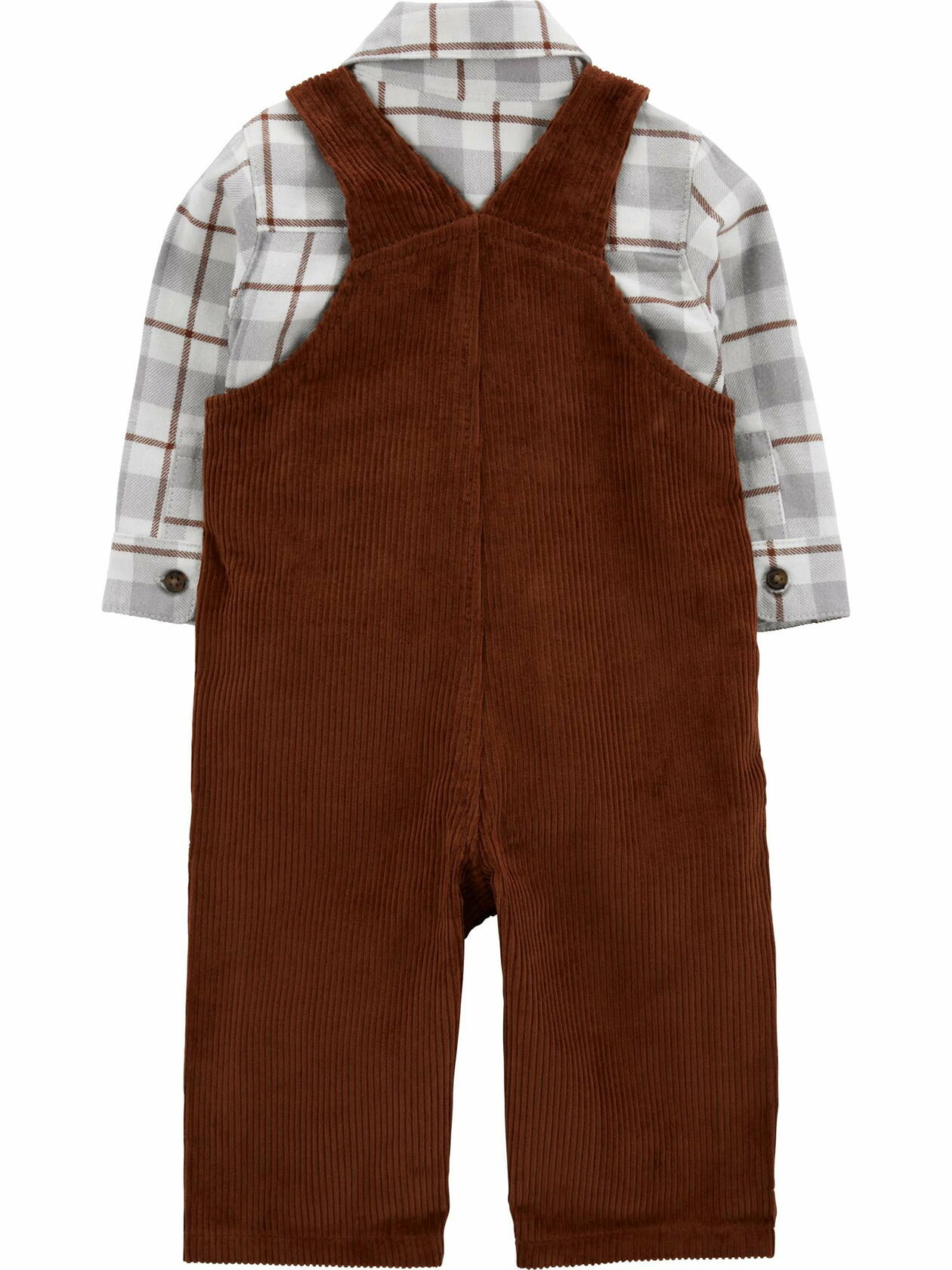 Carters Child of Mine Baby Boy Overall Set 2-Piece Brown Size 18M