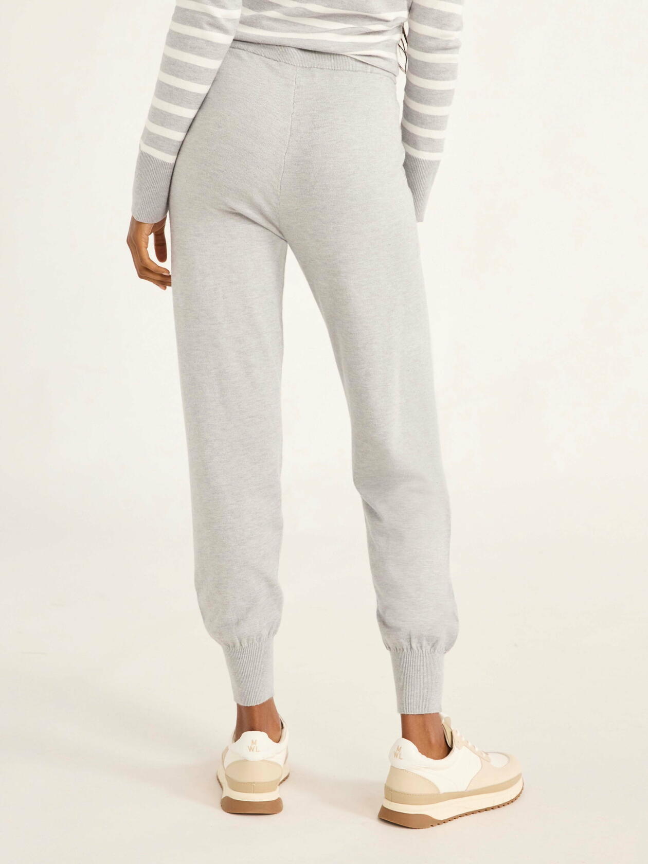 Free Assembly Womens Cozy Yarn Sweater Jogger Pants Light Heather Grey Size 4X