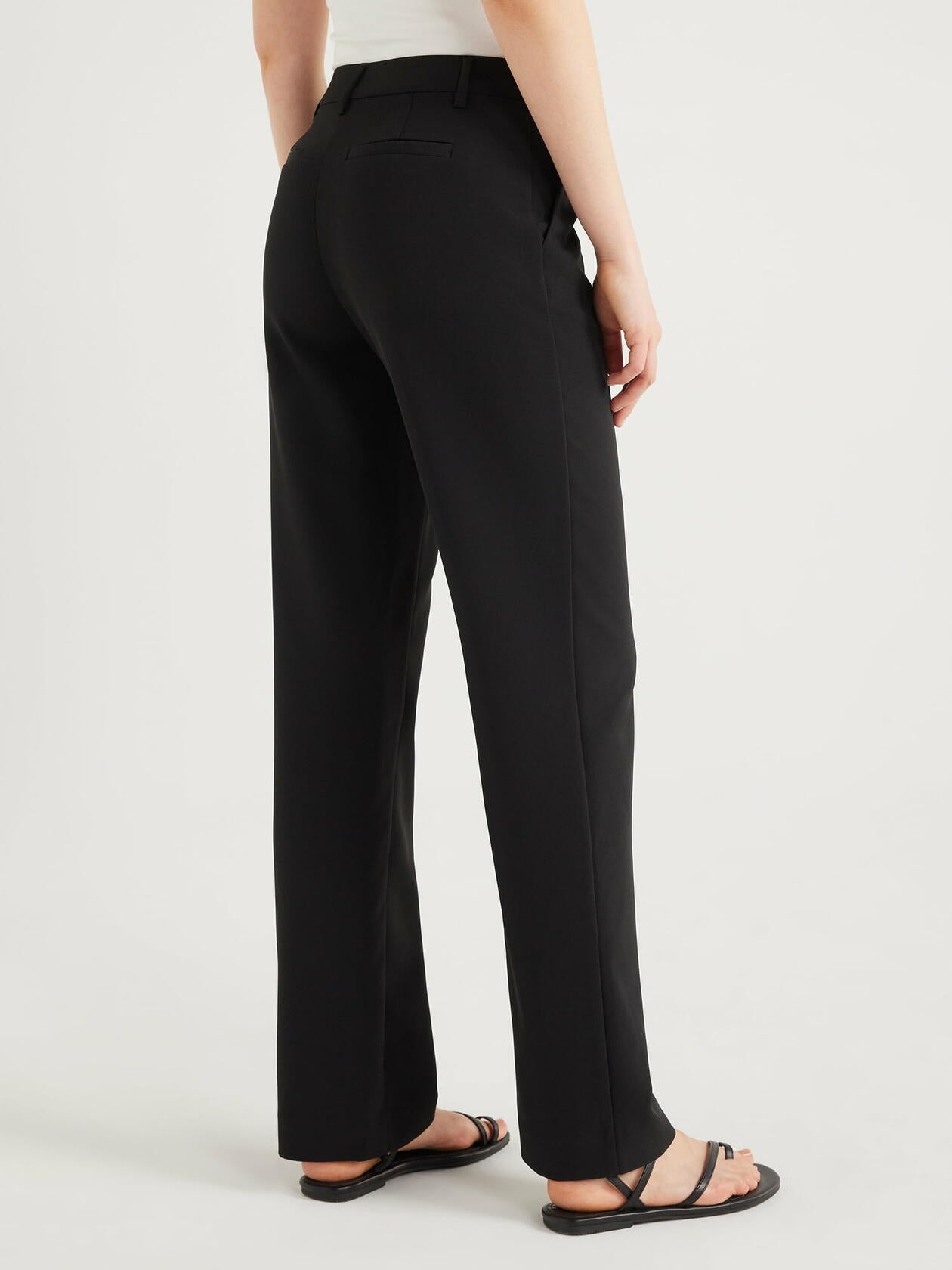 Scoop Womens Ultimate Crepe Stovepipe Suit Pants 32 Inseam Black Soot Size 12