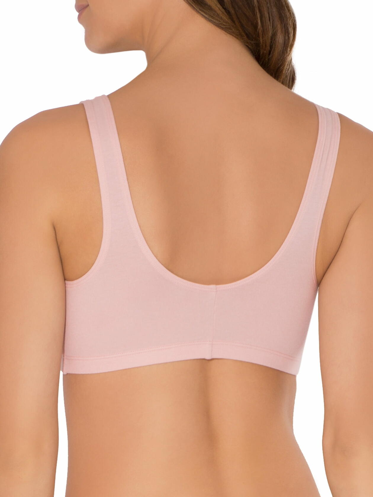 Fruit of The Loom Womens Comfort Sports Bra 2-Pack White/Blushing Rose Size 44