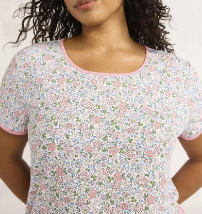 Joyspun Womens Sleep Tee and Pants Pajama Set 2-Piece