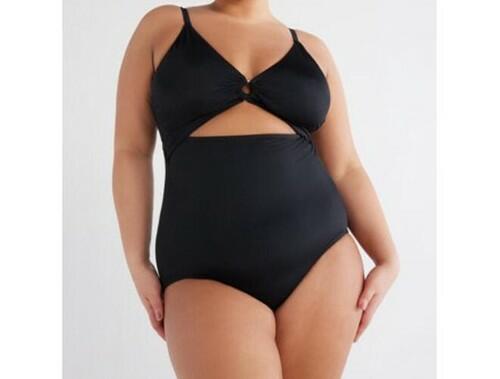 Time and Tru Womens and Womens Plus O Ring One Piece Swimsuit