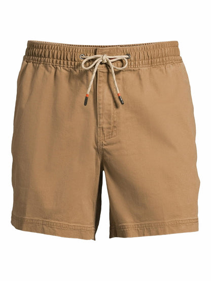 George Mens Twill Pull on Shorts Drawstring Waist 8 Inseam Brown Pecan Size L