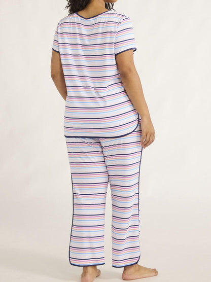 Joyspun Womens Sleep Tee and Pants Pajama Set 2-Piece