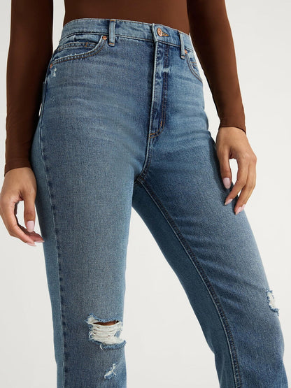 Sofia Jeans Womens Paloma Slim Straight Super High Rise Jeans Medium Wash Size 0