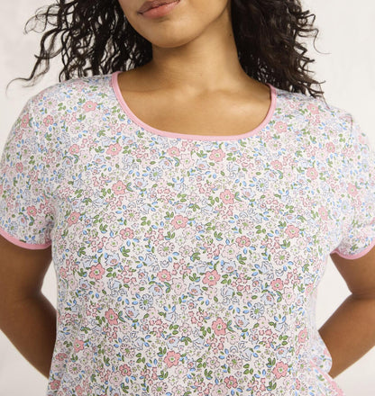 Joyspun Womens Sleep Tee and Pants Pajama Set 2-Piece