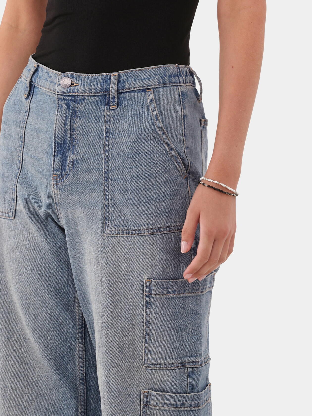 No Boundaries Wide Leg Cargo Pants 31.5'' Inseam Womens Medium Enzyme Size M