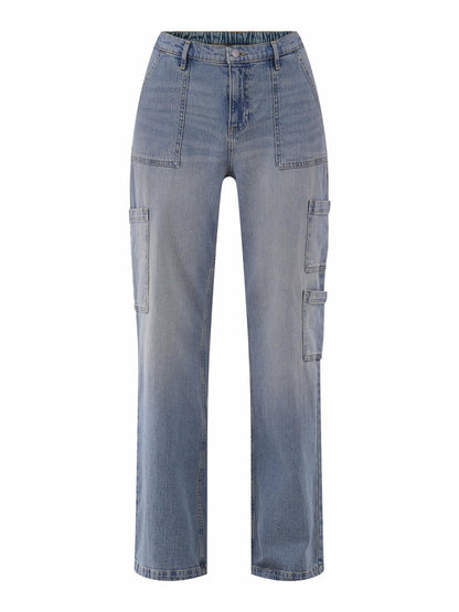 No Boundaries Wide Leg Cargo Pants 31.5'' Inseam Womens Medium Enzyme Size M