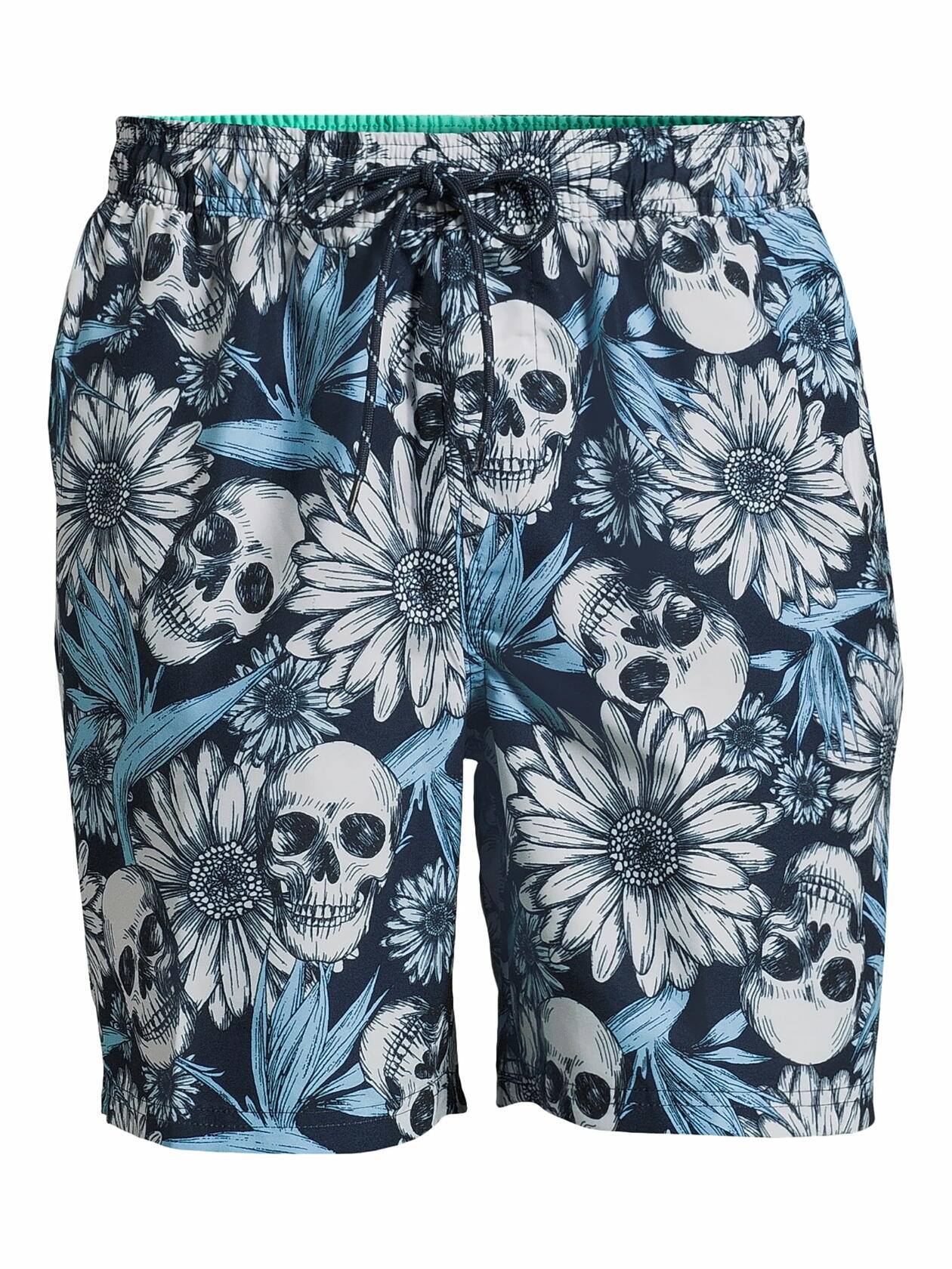 No Boundaries Mens Elastic Waist Swim Shorts with UPF 50+