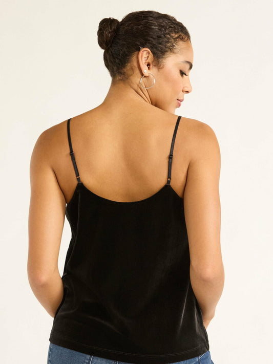 Sofia Jeans Womens Velvet Tank Top Black Soot Size XL