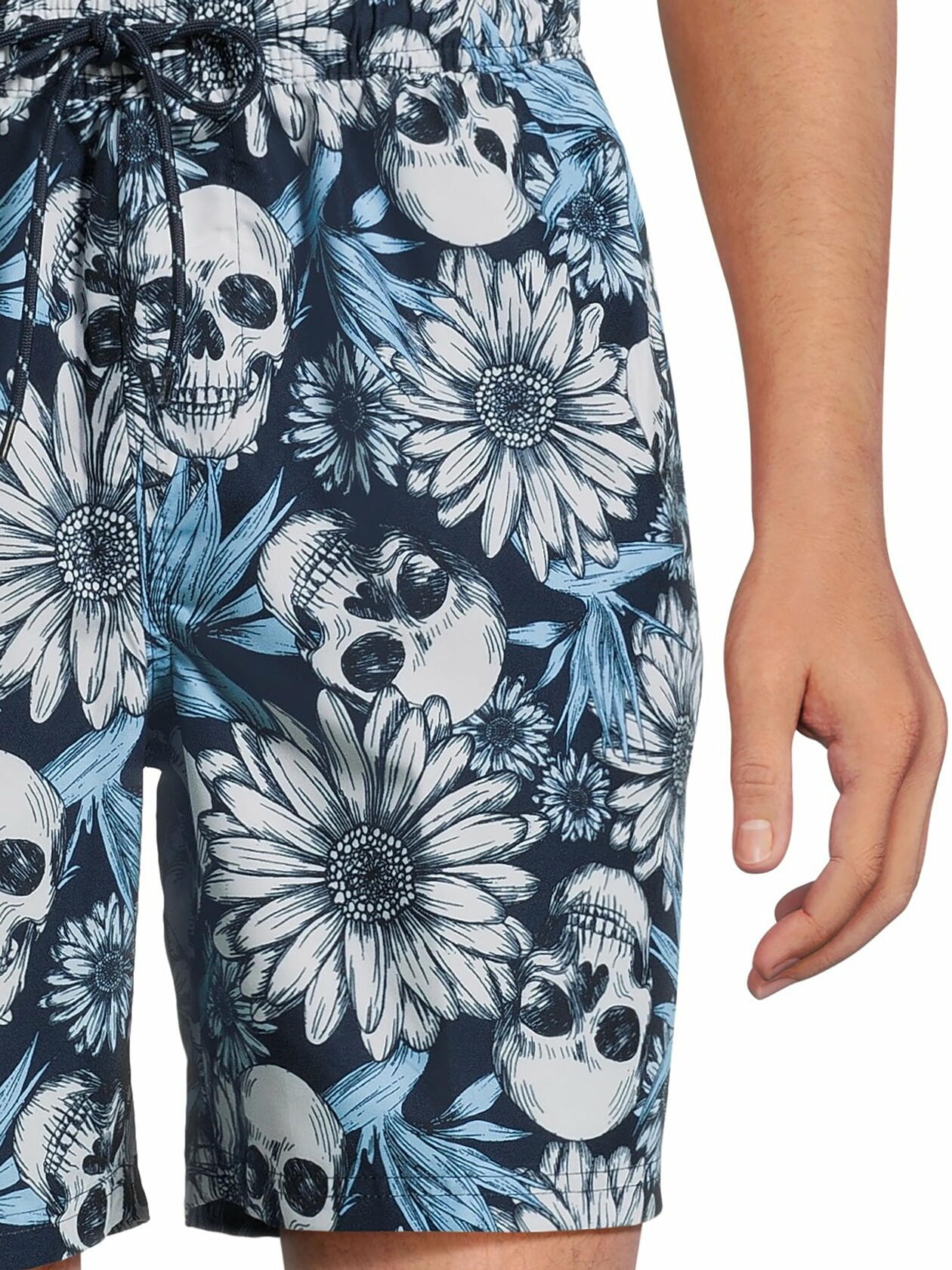 No Boundaries Mens Elastic Waist Swim Shorts with UPF 50+