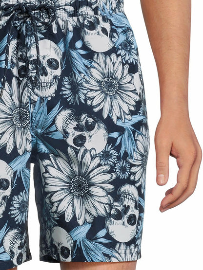 No Boundaries Mens Elastic Waist Swim Shorts with UPF 50+