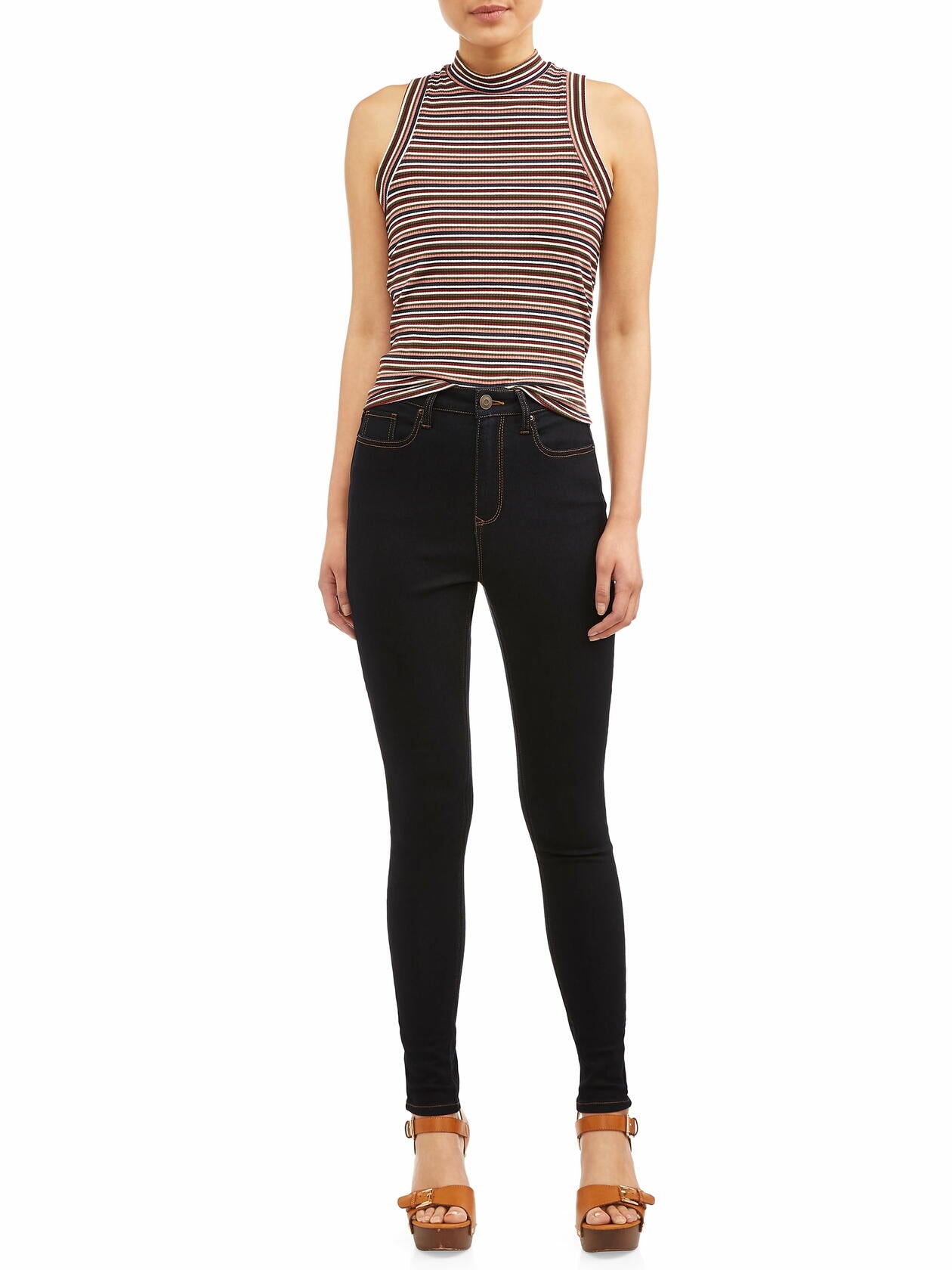 No Boundaries Juniors High Rise Skinny Jeans Rinse Size 1