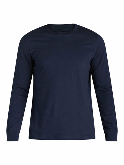 George Mens Crewneck Tee Long Sleeves Crewneck Pullover Dark Navy Size M