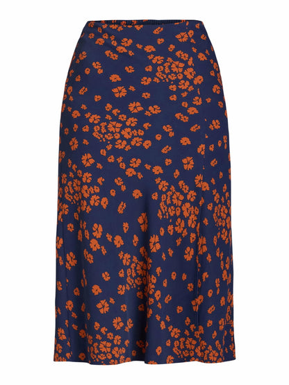 Time and Tru Womens Midi Slip Skirt 2-Pack Dark Navy/Daisy Days Size  M (8-10)