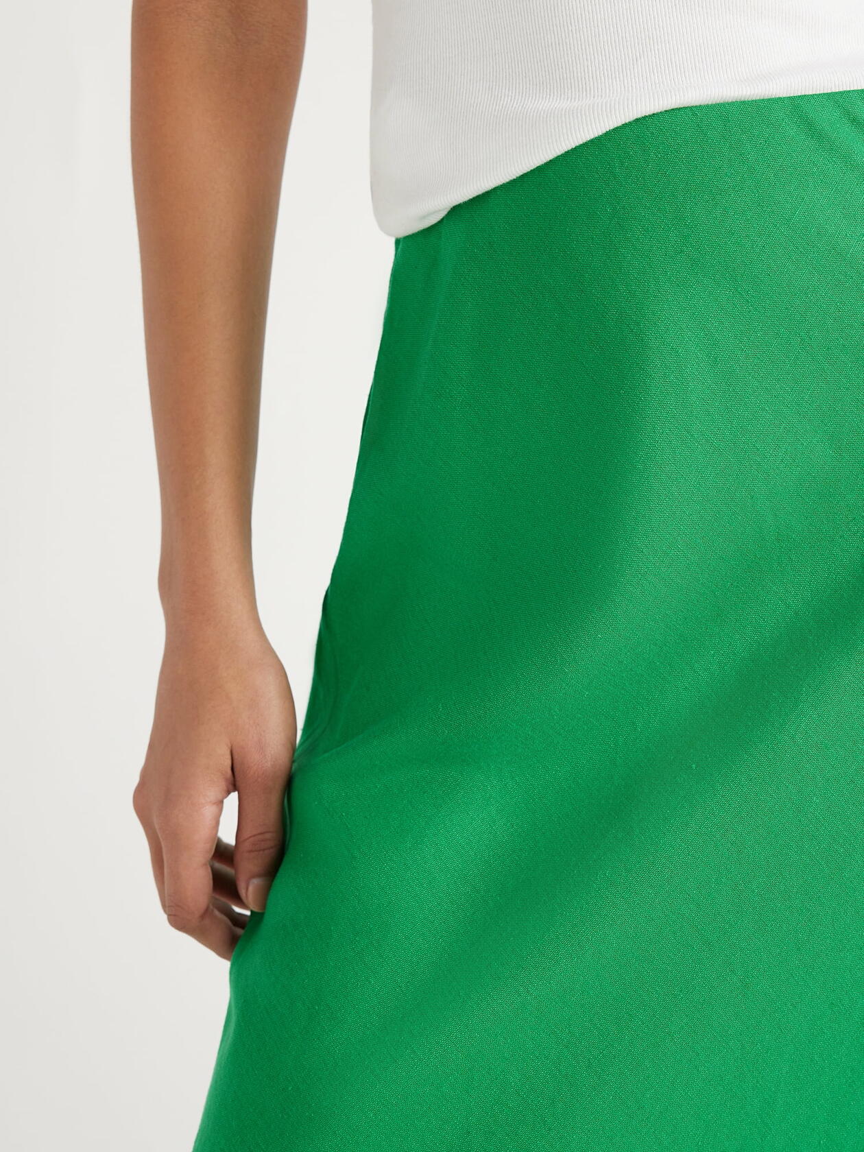 Free Assembly Womens Bias Slip Midi Skirt Jelly Bean Green Size XXL