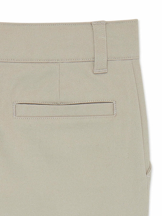 Wonder Nation Boys School Uniform Flat Front Pants Warm Beige Size12 Husky