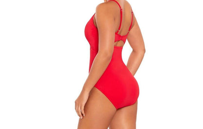 Time and Tru Womens and Womens Plus O Ring One Piece Swimsuit