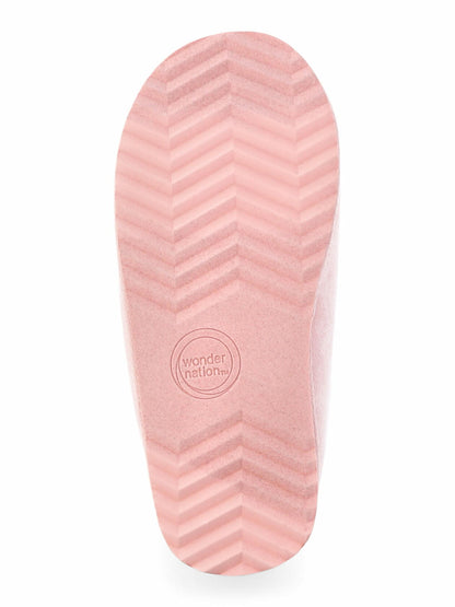 Wonder Nation Little & Big Kids Cozy Slip-on Slipper Pink Size 11-12 Toddler