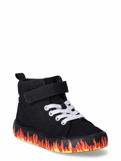 Wonder Nation Toddler Kids Casual Flame High Top Black Size 11 Toddler