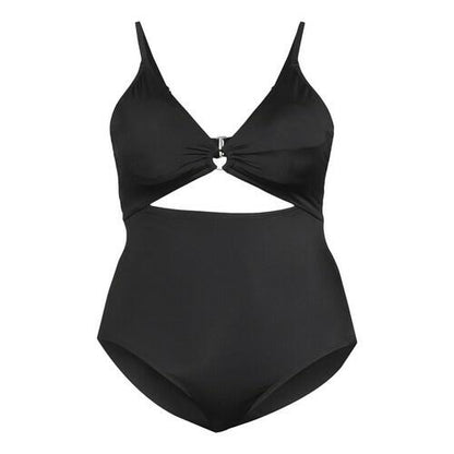 Time and Tru Womens and Womens Plus O Ring One Piece Swimsuit