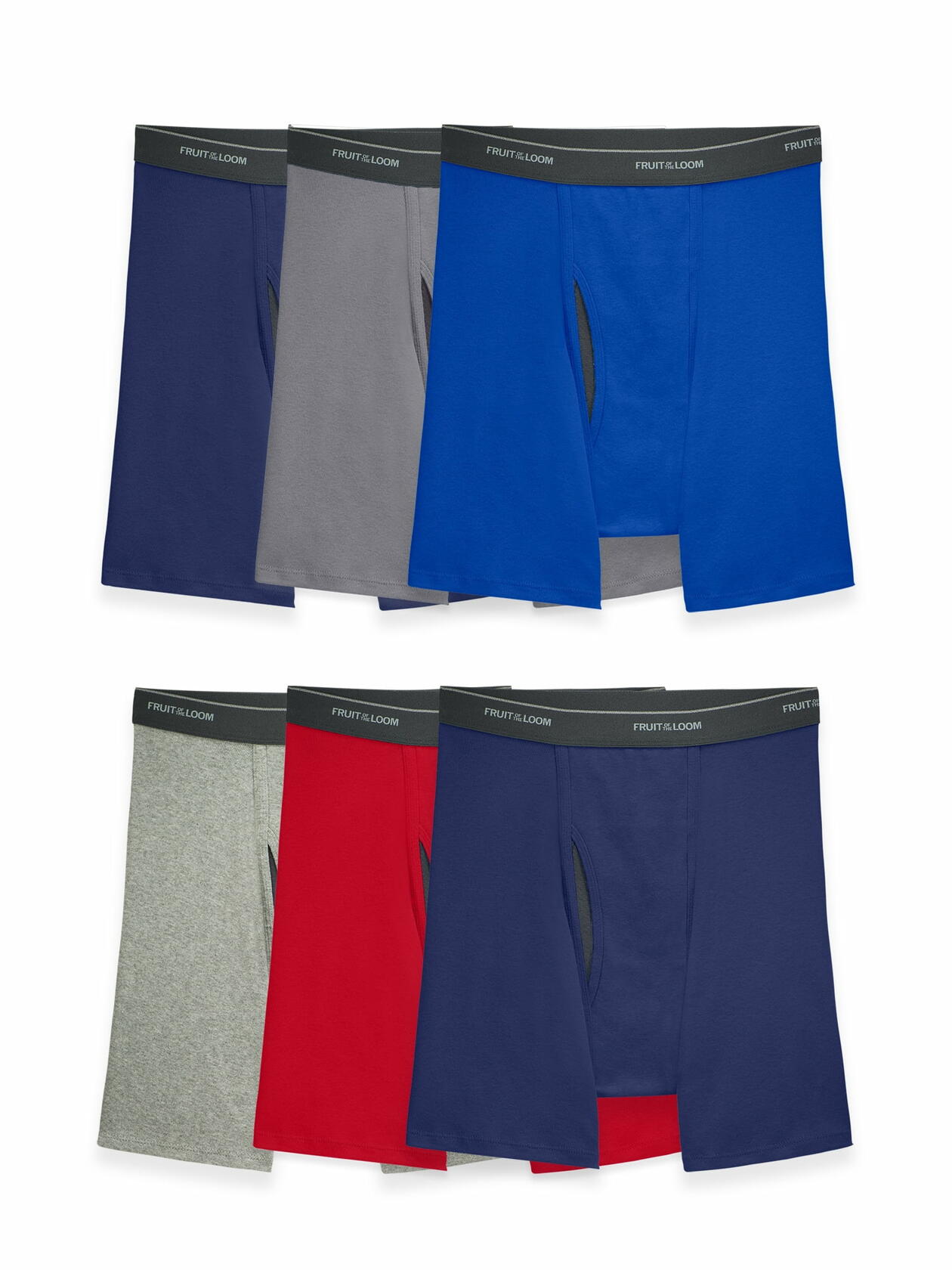 Fruit of the Loom Mens Coolzone Boxer 6-Pack Assorted Size 2XL