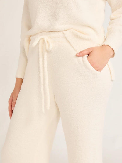 Joyspun Womens Chenille Pull-On Pants Winter White Size L