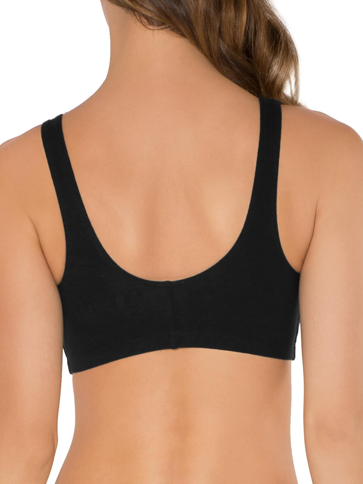 Fruit of the Loom Womens Comfort Sports Bra 3-Pack Black/White/Grey Size 38