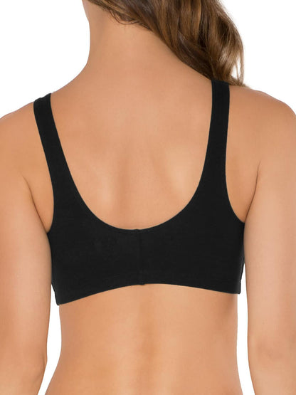 Fruit of the Loom Womens Comfort Sports Bra 3-Pack Black/White/Grey Size 38