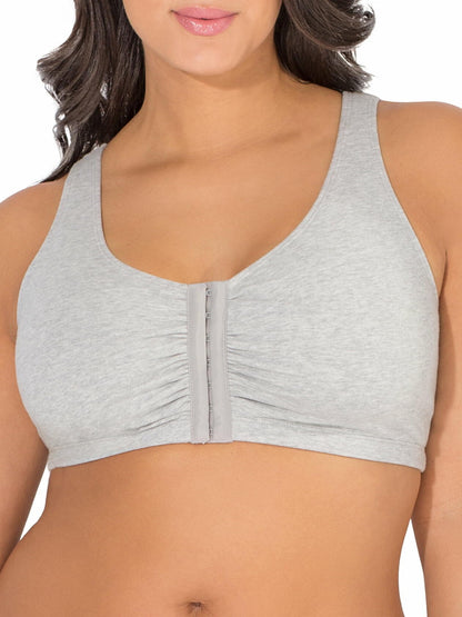 Fruit of the Loom Womens Comfort Sports Bra 3-Pack Black/White/Grey Size 38