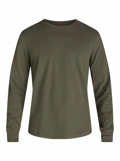George Mens Cotton Long Sleeve T-Shirt Crewneck 2-Pack Multicolor Size L (12-44)