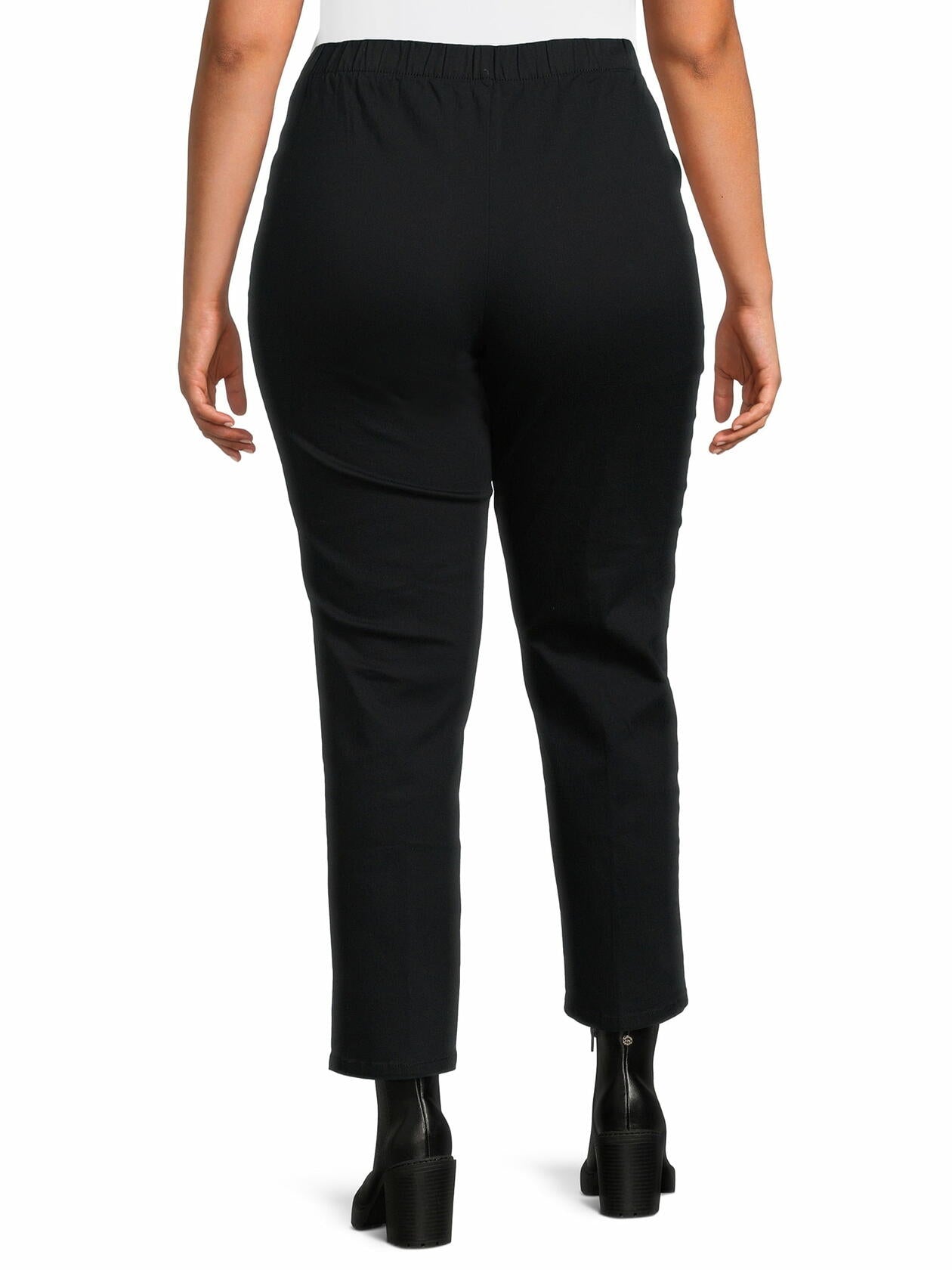 JMS Just My Size by Hanes Womens Plus&Petites Pull On 2-Pocket Pants Black Sz 4X