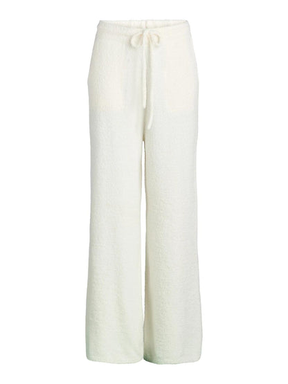 Joyspun Womens Chenille Pull-On Pants Winter White Size L