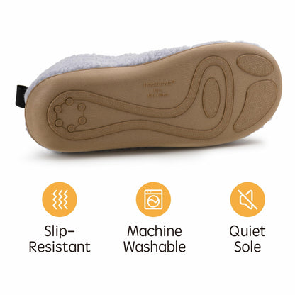 Ravelier Womens Camper Slip-Resistant Moc Slipper Gray Size US 8