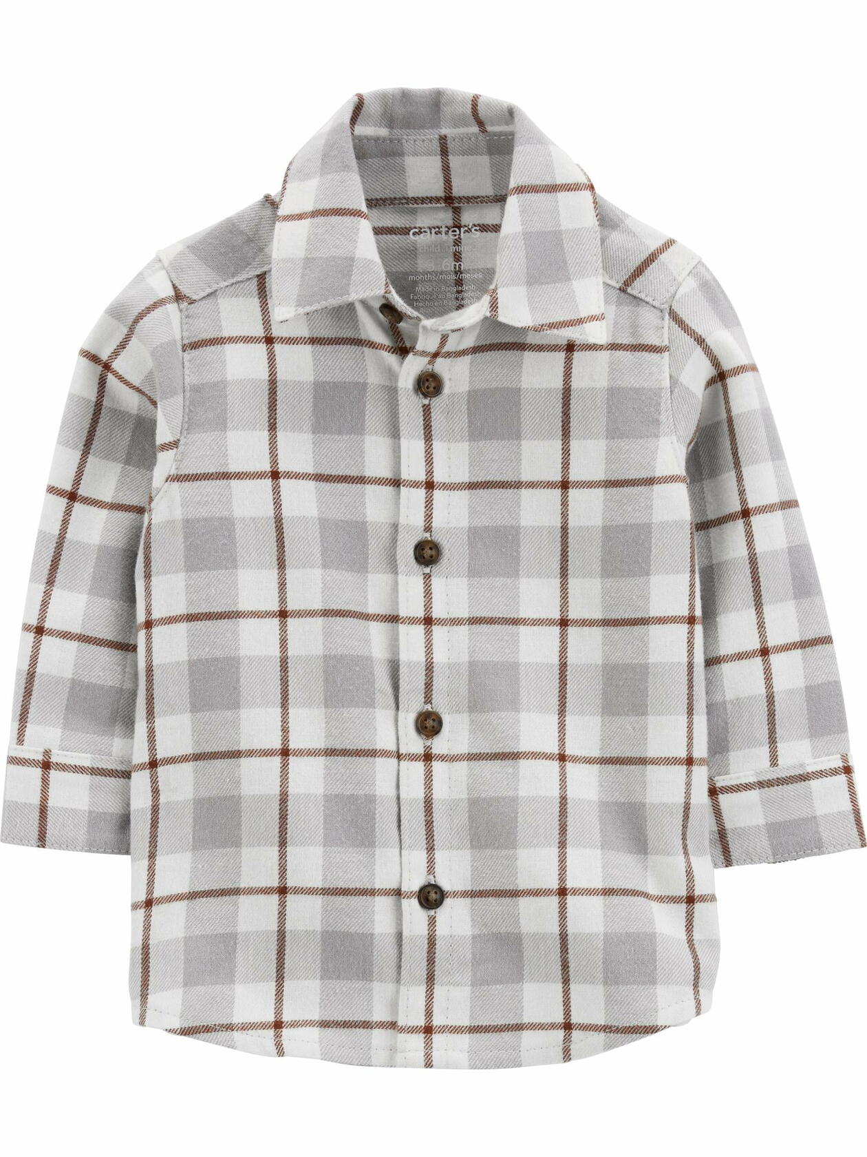 Carters Child of Mine Baby Boy Overall Set 2-Piece Brown Size 18M