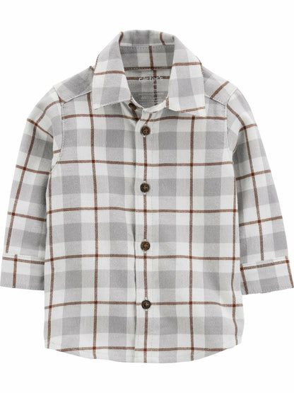 Carters Child of Mine Baby Boy Overall Set 2-Piece Brown Size 18M