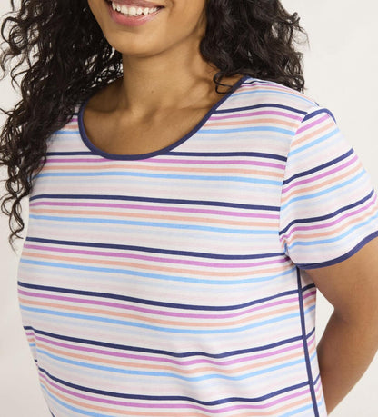 Joyspun Womens Sleep Tee and Pants Pajama Set 2-Piece