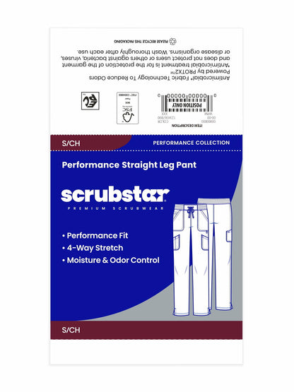 Scrubstar Womens Antimicrobial Premium Performance Leg Pant Black Size 2XL