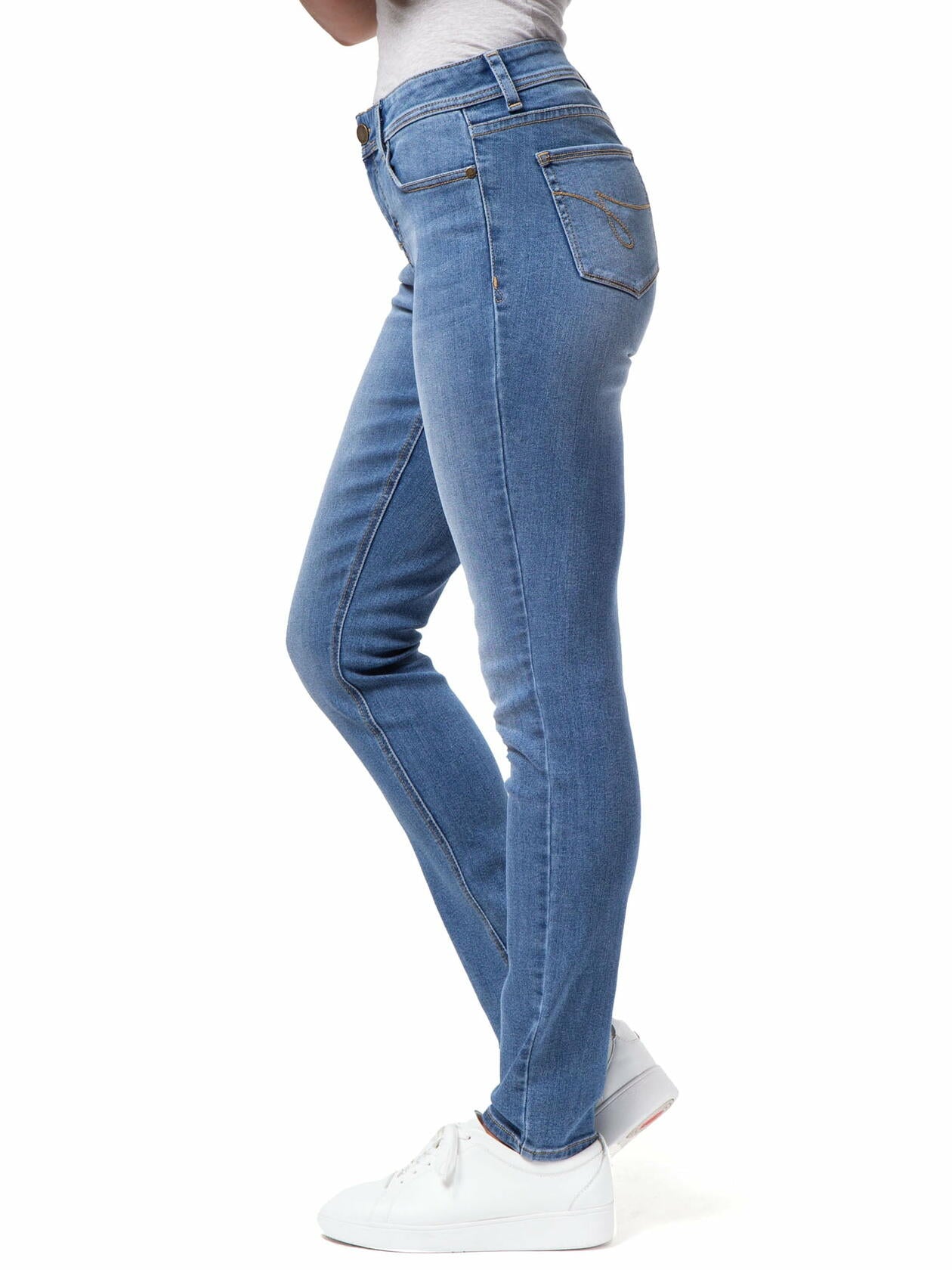 Jordache Womens and Womens Plus Mid Rise Skinny Jeans Light Enzyme Size 20