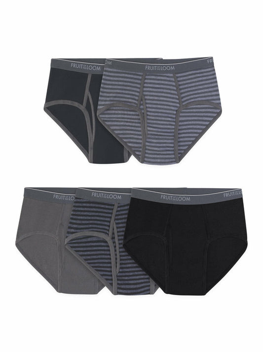 Fruit of the Loom Mens Fashion Brief 6-Pack Assorted Stripes and Solids Size XL