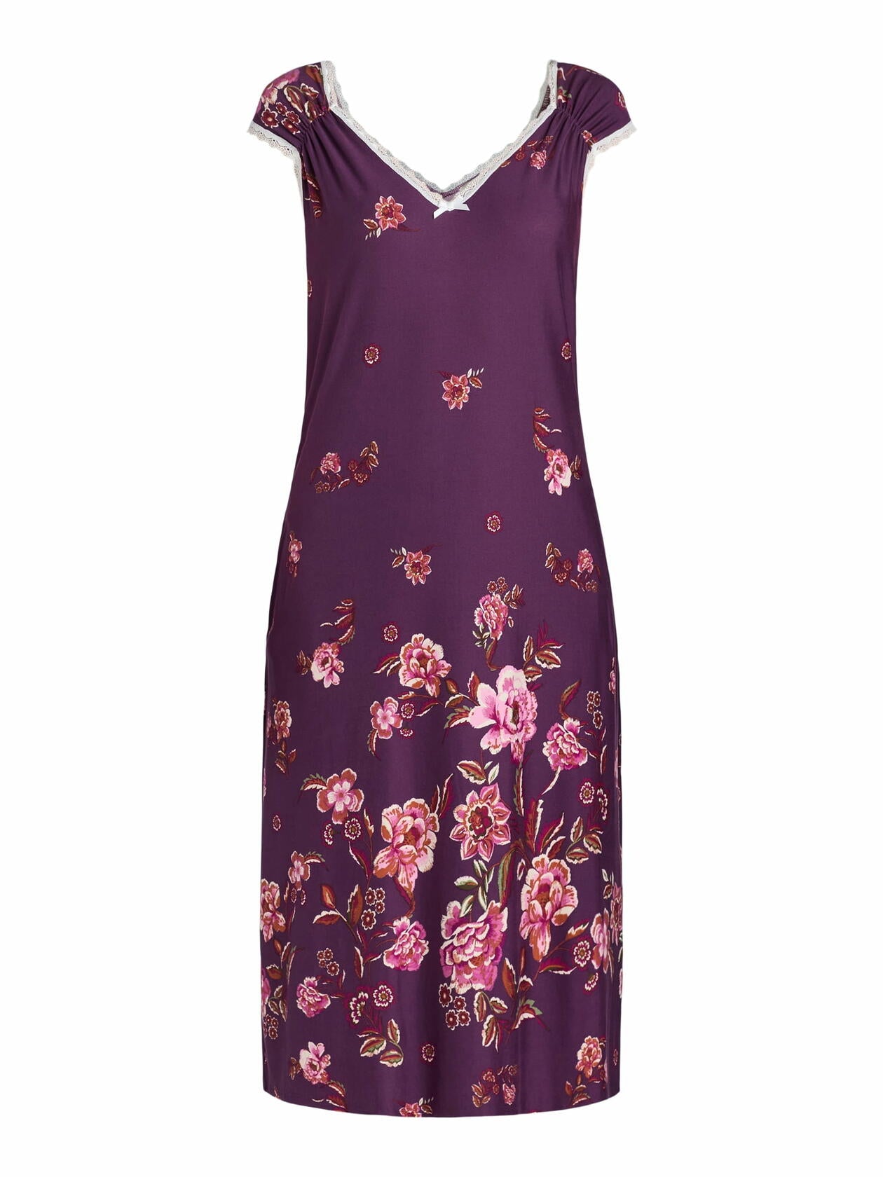 The Pioneer Woman Womens Floral Plum Relaxed Pullover Size 2X (18W-20W)