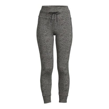 No Boundaries Womens Tie-Front Leggings 2-Pack Charcoal Grey Heather/ Black Sz S