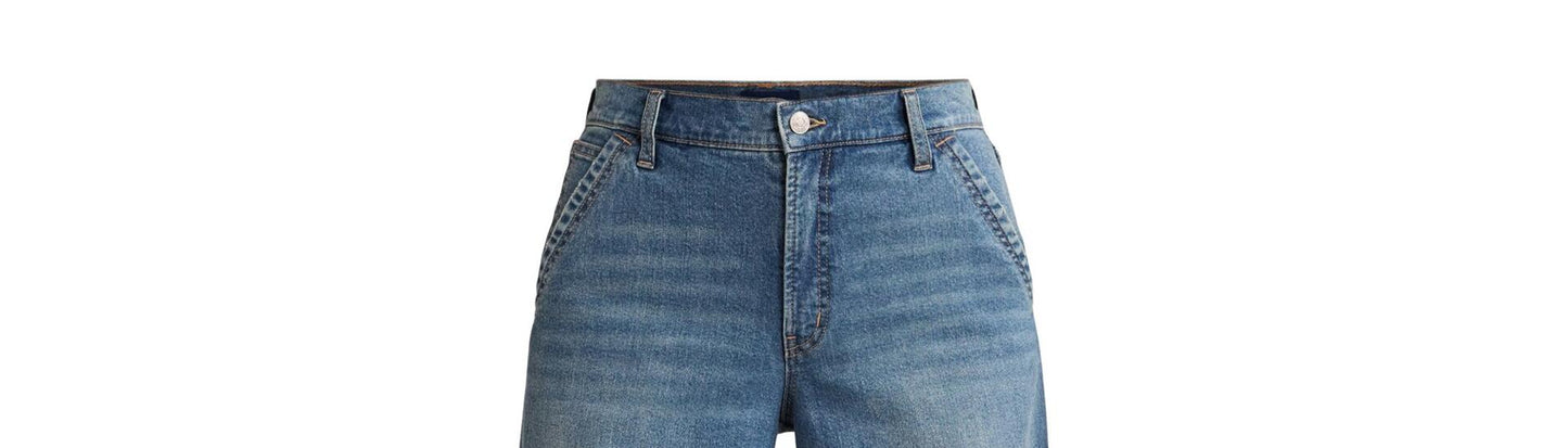 Scoop Womens Mid Rise Wide Leg Jeans Medium Wash Size 12