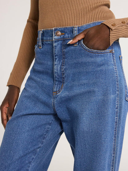 Scoop Womens Stovepipe High Rise Straight Leg Jeans Medium Wash Size 2