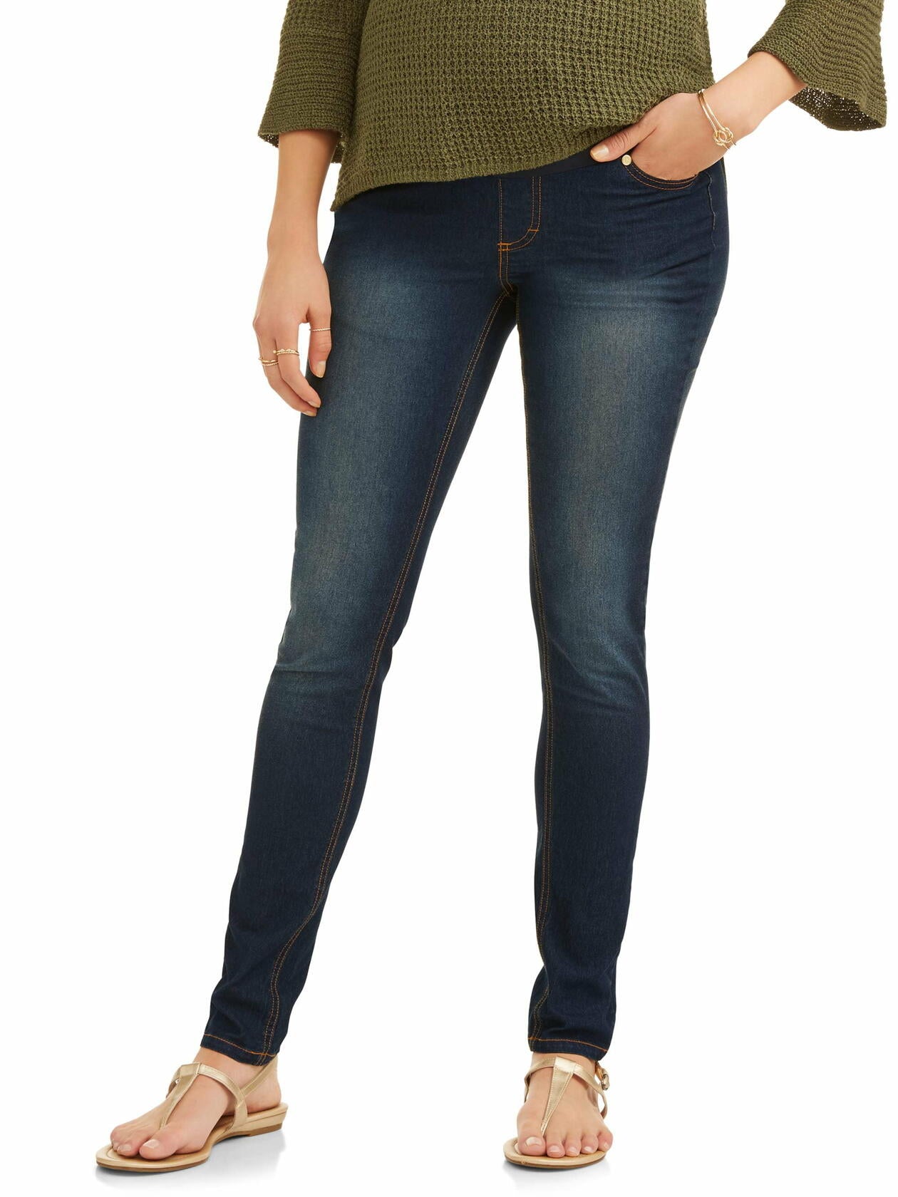 Oh! Mamma Maternity Womens Skinny Jeans with Demi or Full Panel