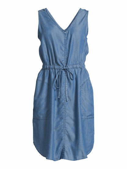 Time and Tru Womens Sleeveless Utility Dress Medium Wash Size XXXL