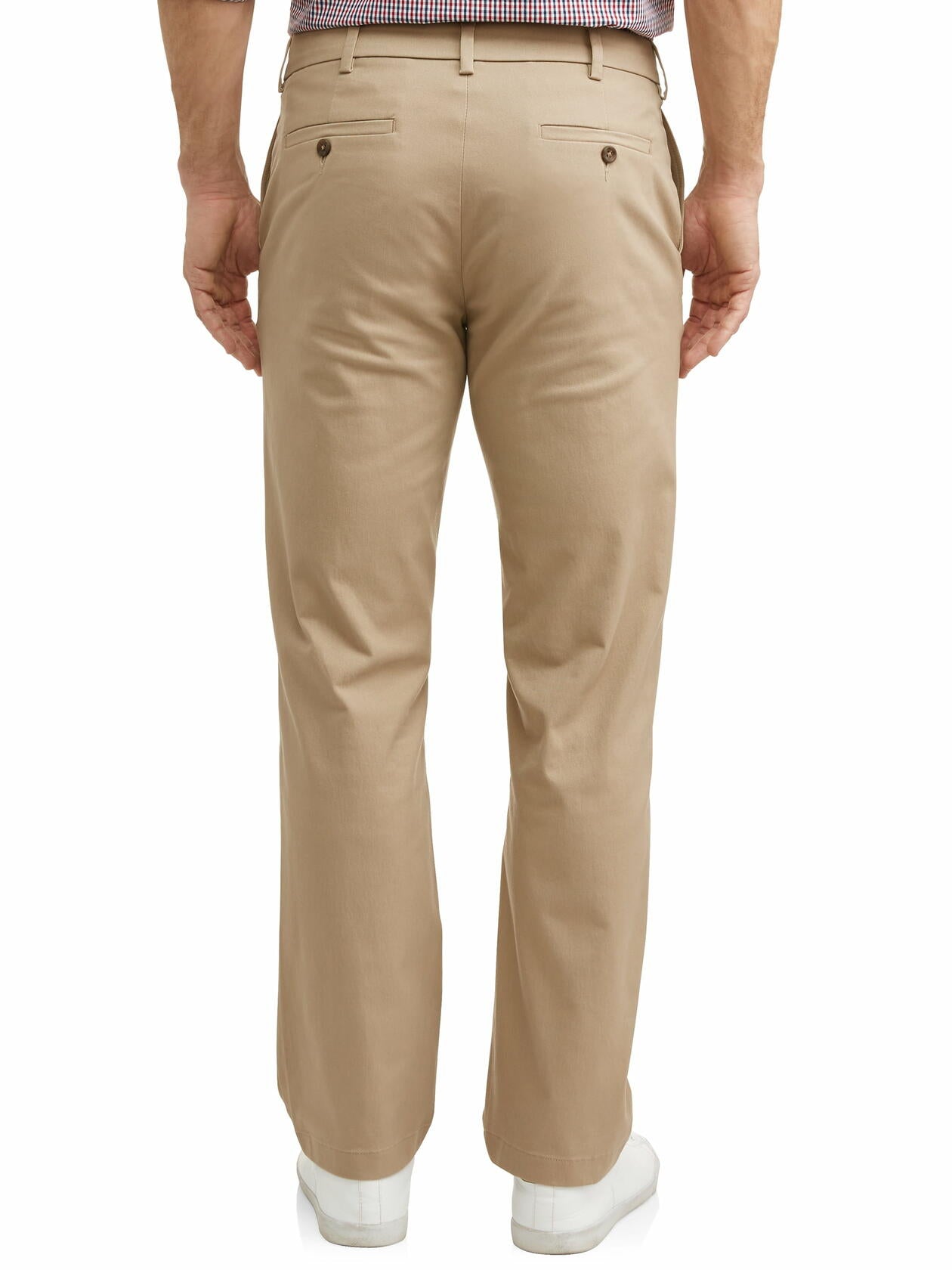 George Mens and Big Mens Premium Regular Fit Khaki Pant Stone Wash Size 34x30