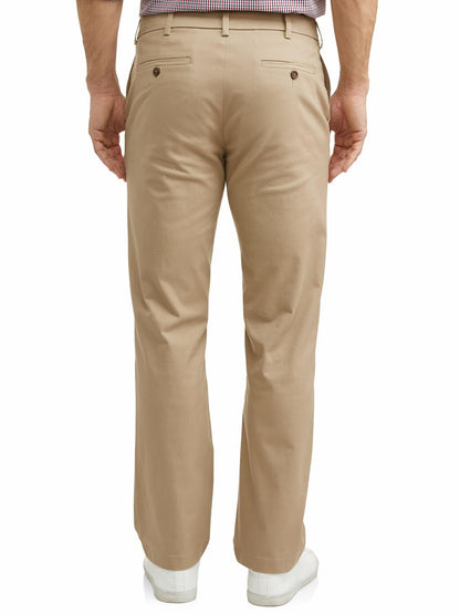 George Mens and Big Mens Premium Regular Fit Khaki Pant Stone Wash Size 34x30