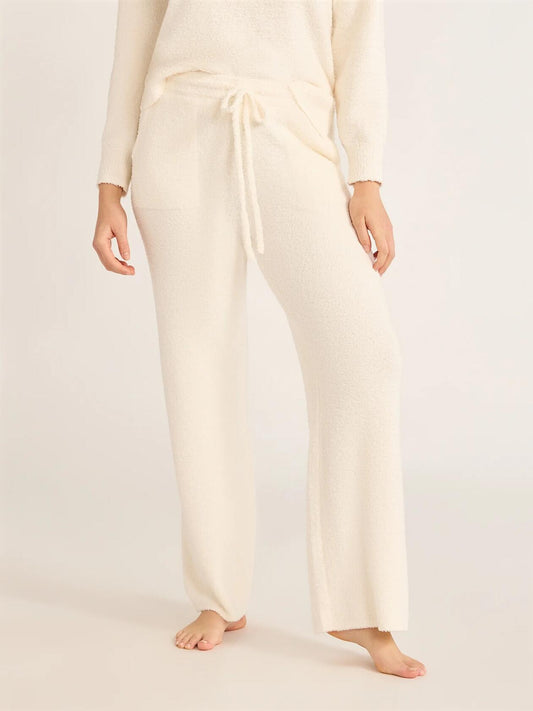 Joyspun Womens Chenille Pull-On Pants Winter White Size L