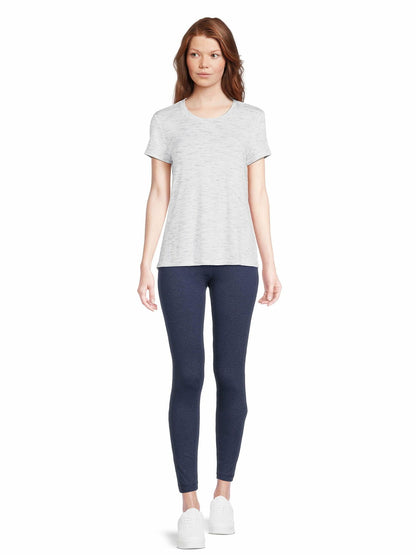 Athletic Works Womens Active Fit Mid Rise Leggings Ankle Leggins Size L